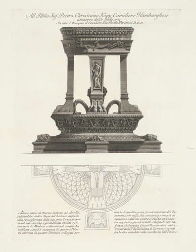 Vasi, candelabri, cippi, sarcofagi, tripodi, lucerne, ed ornamenti antichi disegn. ed incisi dal cav. Gio. Batta Piranesi by Giovanni Battista Piranesi