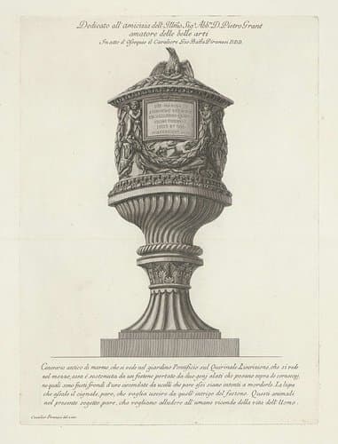 Vazen, kandelaars, grafstenen, sarcofagen, tripods, lampen en ornamenten ontworpen en gegraveerd door Giovanni Battista Piranesi by Giovanni Battista Piranesi