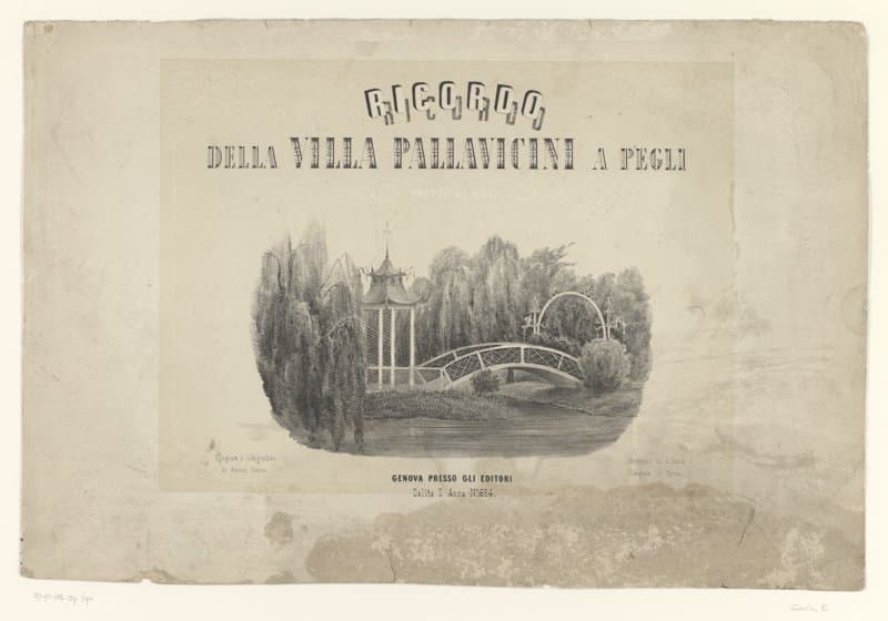 Ricordo della Villa Pallavicini a Pegli by Enrico Gonin