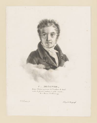 Portret van Joseph de Cauwer by Guillaume Philidor Van den Burggraaff