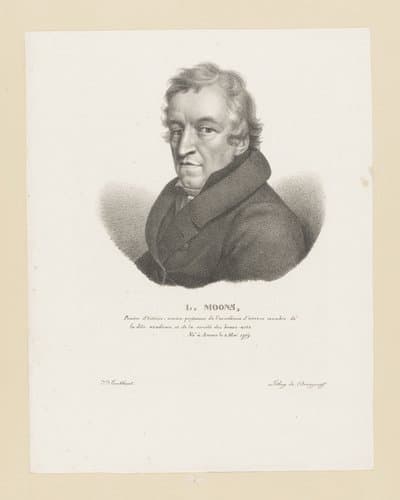 Portret van Ludovicus Adriaen Frans Moons by Guillaume Philidor Van den Burggraaff