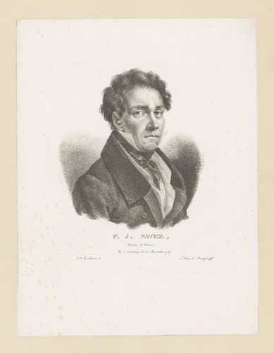 Portret van François Joseph Navez by Guillaume Philidor Van den Burggraaff