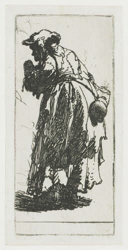 Beggar Woman with a Gourd by Rembrandt van Rijn