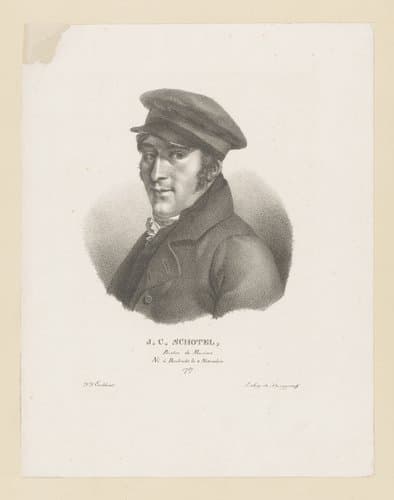 Portret van Johannes Christiaan Schotel by Guillaume Philidor Van den Burggraaff