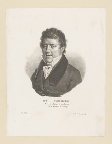 Portret van Henri Voordecker by Guillaume Philidor Van den Burggraaff
