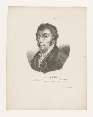 Portret van Frédéric Théodore Faber by Guillaume Philidor Van den Burggraaff