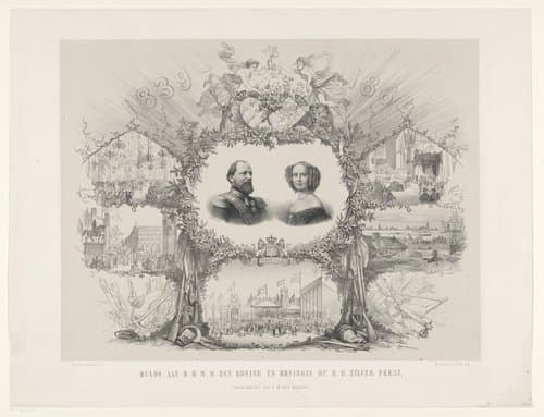 Hulde aan H.H.M.M. den Koning en Koningin op H.D. Zilver Feest