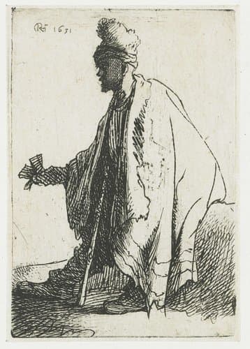 De lepralijder by Rembrandt van Rijn
