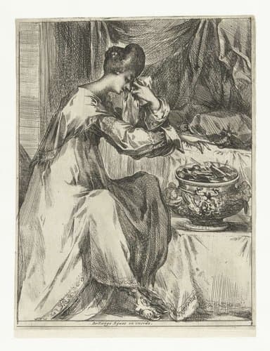 De dood van Porcia by Jacques Bellange