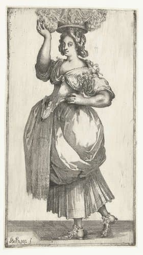Tuinierster met een basin by Jacques Bellange