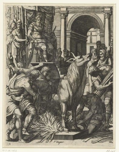 De stier van Phalaris by Pierre Woeiriot (II)