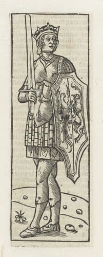 Staande vorst in wapenrusting by anonymous