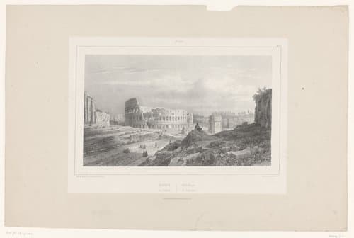 Zicht op het Colosseum in Rome by Isodore-Laurent Deroy