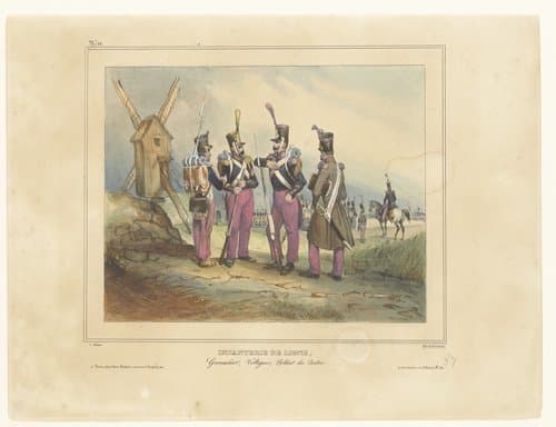 Infanterie de ligne: grenadier, voltigeur, soldat du centre by Victor Adam