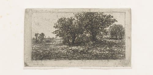 Bomen op een vlakte by Jean Alexis Achard