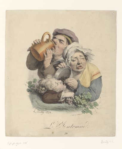 Figuren in een rivierbedding met bomen by Jean Alexis Achard