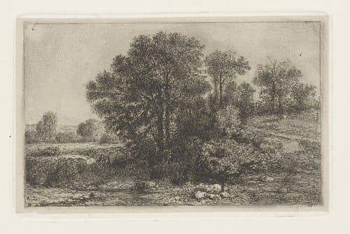 Bomen tegen een helling by Jean Alexis Achard
