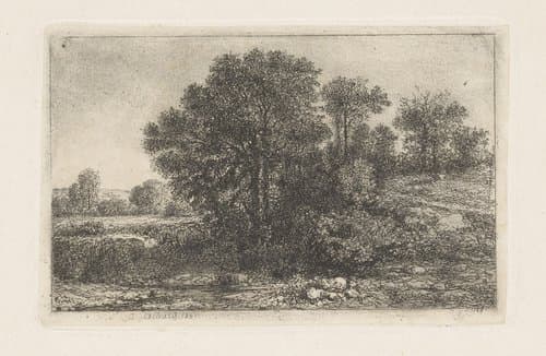 Bomen tegen een helling by Jean Alexis Achard