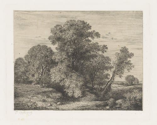 Boompartij op een vlakte by Jean Alexis Achard