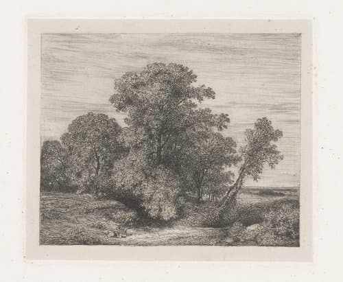 Boompartij op een vlakte by Jean Alexis Achard
