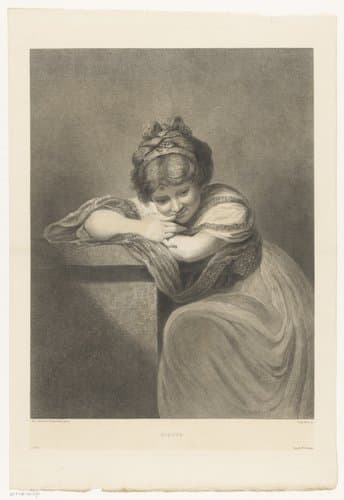 Portret van een zittend meisje by Eugène Michel Joseph Abot