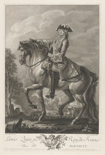 Ruiterportret van Louis XV by Michel Aubert