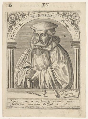 Portret van Johannes Brenz by Robert Boissard