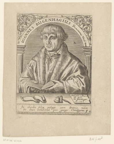 Portret van Johannes Bugenhagen by Robert Boissard