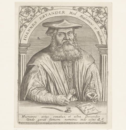 Portret van Johann Dryander by Robert Boissard
