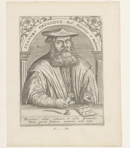 Portret van Johann Dryander by Robert Boissard