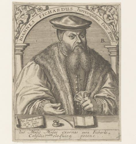 Portret van Johann Fichard by Robert Boissard