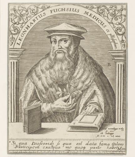 Portret van Leonhart Fuchs by Robert Boissard
