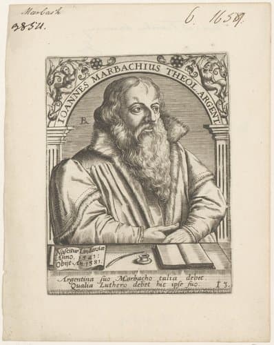 Portret van Johann Marbach by Robert Boissard