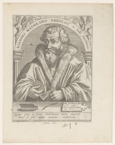 Portret van Johannes Mathesius by Robert Boissard