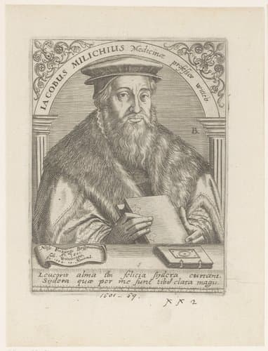 Portret van Jacob Milich by Robert Boissard