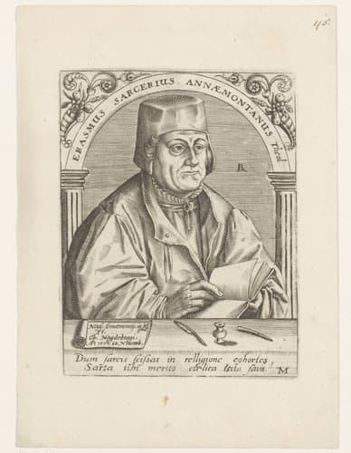 Portret van Erasmus Sarcerius by Robert Boissard