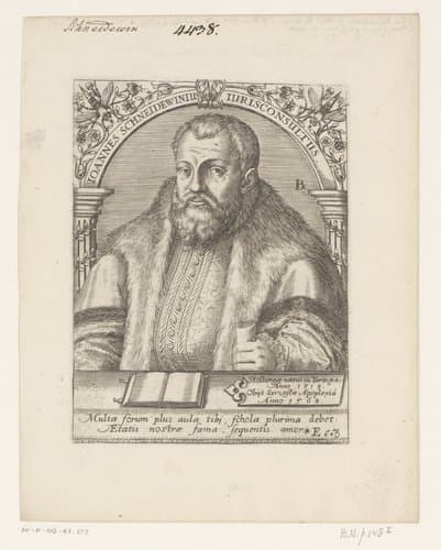 Portret van Johann Schneidewein by Robert Boissard