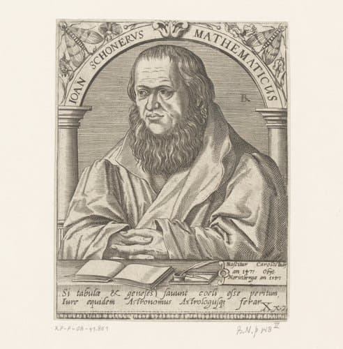 Portret van Johannes Schöner by Robert Boissard