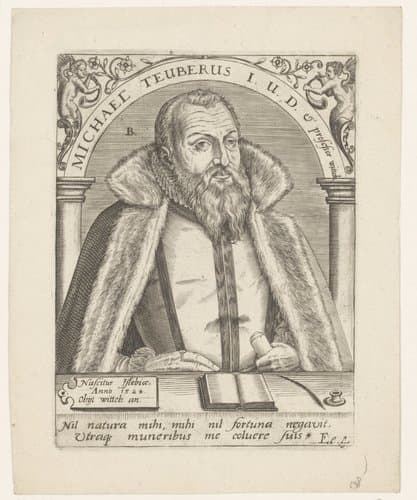 Portret van Michael Teuber by Robert Boissard