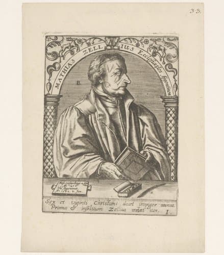 Portret van Matthäus Zell by Robert Boissard