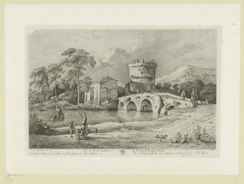 Gezicht op de Ponte Lucano by Jean Jacques de Boissieu