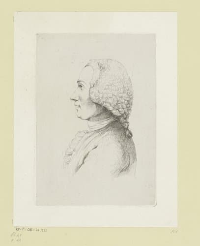 Portret van Camille de Boissieu en profile by Jean Jacques de Boissieu