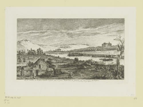 Vue du chateau de Madrid Maison Royale pres de paris by Jean Jacques de Boissieu