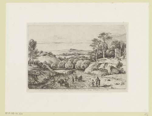 Vue du grand chemin de fontainebleau à Bourron by Jean Jacques de Boissieu