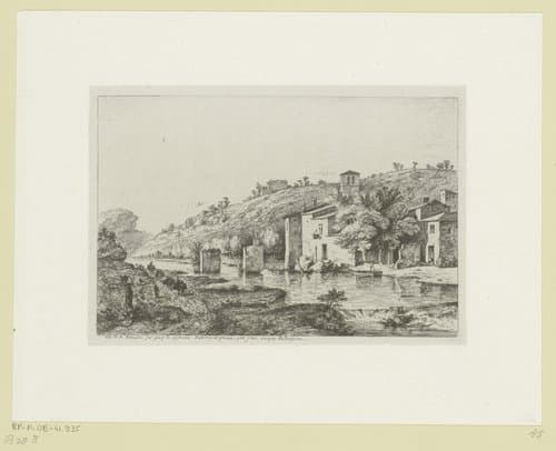 Gezicht op Saint-Romain-en-Gier in de Lyonnais by Jean Jacques de Boissieu