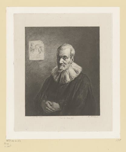 Portret van een onbekende man met witte kraag by Jean Jacques de Boissieu