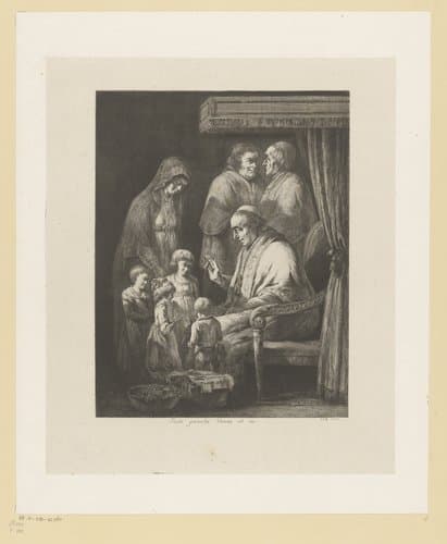 Paus Pius VII zegent kinderen tijdens zijn verblijf in Lyon by Jean Jacques de Boissieu