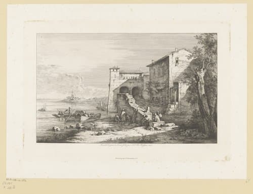 Gezicht op de voormalige douanekantoren van Rome by Jean Jacques de Boissieu