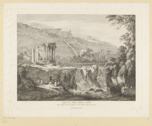 Gezicht op de tempel van Vesta by Jean Jacques de Boissieu