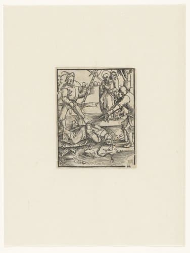 Christus valt op weg naar geseling by Hans Baldung Grien
